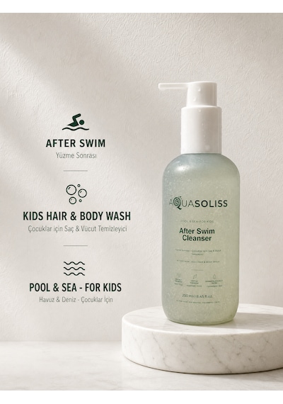 Aquasoliss After-swim Cleanser-çocuk Yüzme Sonrası Saç ve Vücut Şampuanı - Parfümsüz  250 Ml