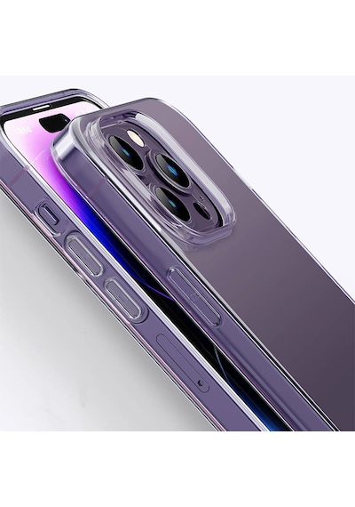 Apple Uyumlu iPhone 14 Pro Max Kılıf Airbagli Şeffaf Darbe Emici Silikon Tasarımlı Recci Clarity Serisi