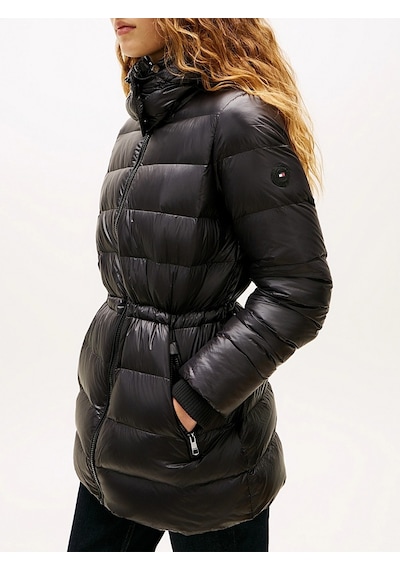 Tommy Hilfiger Gloss Hw Down Waıst Reg Coat Kadın Siyah Mont - Ww0ww47355 Siyah