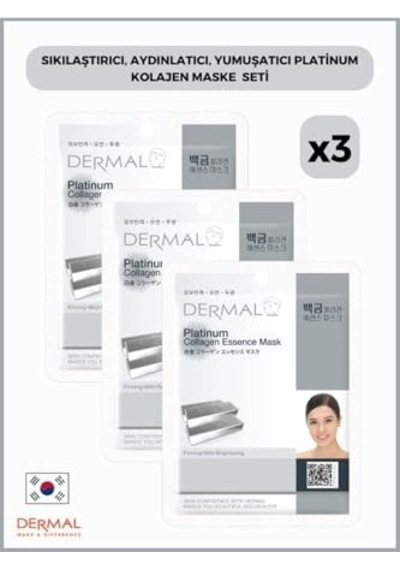Sıkılaştırıcı Aydınlatıcı Yumuşatıcı Platinum Kollajen Maske 23 Gr 3 Adet