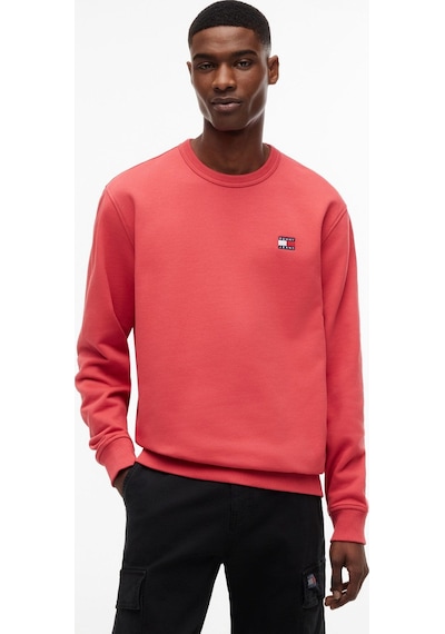 Tommy Jeans Tjm Regular Badge Crew Ext Kırmızı Erkek Sweatshirt-16426
