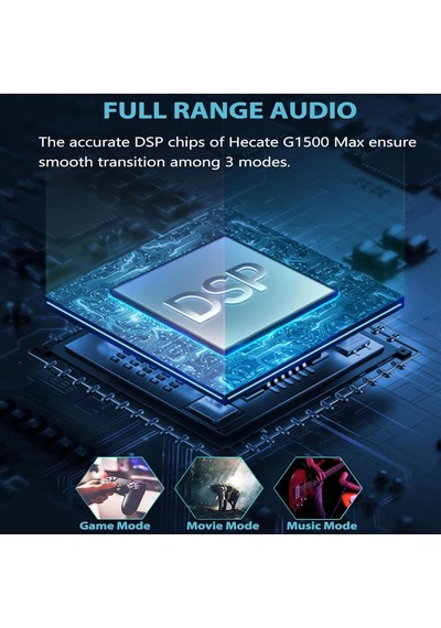 G1500 Max 2.1 Bilgisayar Hoparlör Sistemi, Subwoofer Line Out İle 60w Hecate Oyun Hoparlörleri, Rgb Işık, Bluetooth