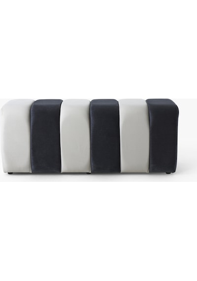 Yarmalı Bench Antresit-beyaz Beyaz
