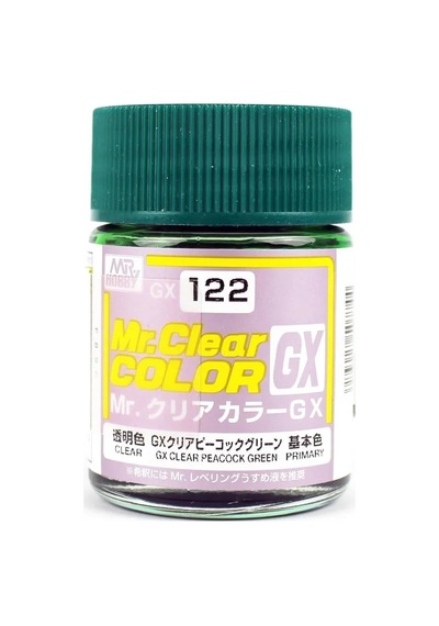 Mr.hobby Gx-122 18 Ml. Clear Peacock Green, Mr.clear Color Serisi Model Boyası Standart