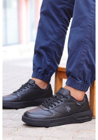 U.s. Polo Assn. Rk Rahat Taban Cilt Erkek Sneaker 867800000753 01 Siyah Siyah