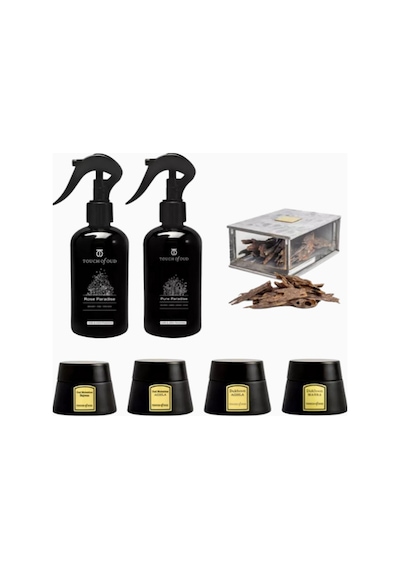 Touch Of Oud The Luxe Oud Collection, Lüks Dukhoon, Oud Ve Ev Spreyi Hediye Seti Oda Kokuları Siyah Diğer