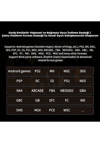 Rg Slide Kızaklı Android Retro El Oyun Konsolu Siyah - 4.7 İnç 120hz 1280x960 Ltps Ekran Unisoc T820 8 Çekirdek 8 Gb Ram 128 Gb Ufs2.2 Aktif Fanlı Ps2 Wıı 3ds Android Oyun Cihazı Rg Slide Kızaklı Android Retro El Oyun Konsolu Siyah - 4.7 İnç 120hz 1280x960 Ltps Ekran Unisoc T820 8 Çekirdek 8 Gb Ram 128 Gb Ufs2.2 Aktif Fanlı Ps2 Wıı 3ds Android Oyun Cihazı