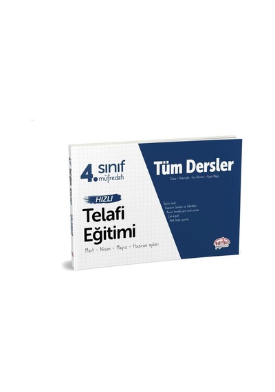 Editör 4. Sınıf Tüm Dersler Hızlı Telafi Eğitimi