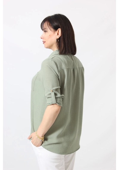 Moda Berray Myb-077 Mint Yeşili Pamuk Keten Kolu Apoletli İki Cepli Kadın Büyük Beden Gömlek Mint Yeşili Moda Berray Myb-077 Mint Yeşili Pamuk Keten Kolu Apoletli İki Cepli Kadın Büyük Beden Gömlek Mint Yeşili