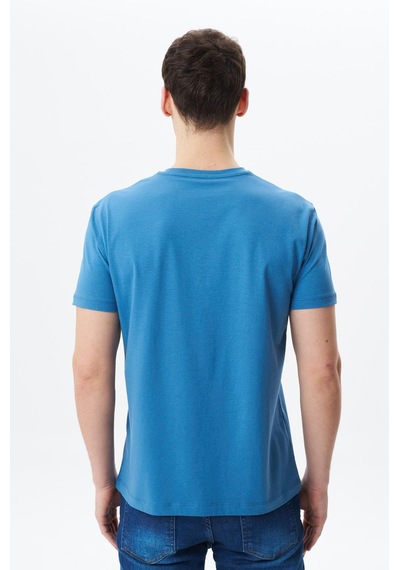 AR-MA Arma Erkek Regular Fit Baskılı Süprem Bisiklet Yaka Tişört Y29344453802 Mavi