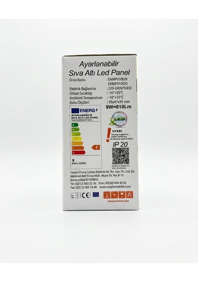 Nisa Luce 9w Ayarlanabilir Led Panel Beyaz Beyaz - Beyaz Işık