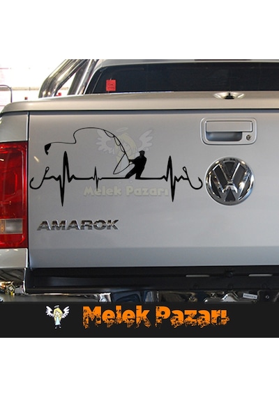 Balık Tutan Adam - Balıkçı Nabız Araba Sticker