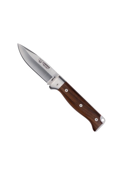 Cudeman 384-gf Mt-4 Satin Walnut Ceviz Ağacı Saplı Deri Kılıflı Kamp Çakı Kahverengi