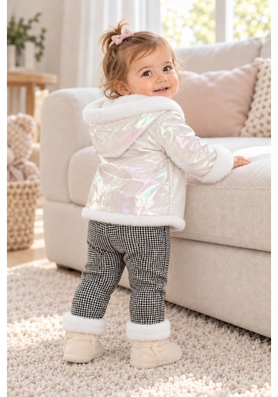 Ahengim Kız Bebek 3 Parça Takım Peluş Detaylı Kapüşonlu Parlak Mont Baskılı Üst Desenli Pantolon Ak1019 Beyaz Ahengim Kız Bebek 3 Parça Takım Peluş Detaylı Kapüşonlu Parlak Mont Baskılı Üst Desenli Pantolon Ak1019 Beyaz