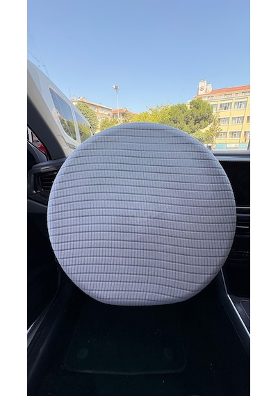 Volkswagen Golf Mk 5 Plus 2003-2009 Uyumlu Direksiyon Koruyucu Kılıf Uv, Toz, Isı Koruma 36-42 Cm Beyaz