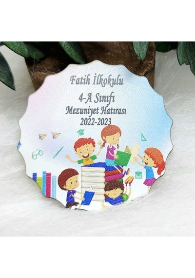 Mezunlar Baskılı İlk Okul Ahşap Magnet Mezuniyet Hatıras 30 Adet