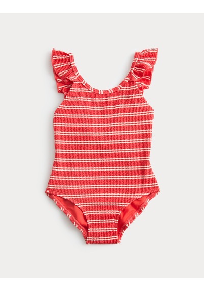 Marks & Spencer Çizgili Çocuk Mayo T77007000E Kırmızı