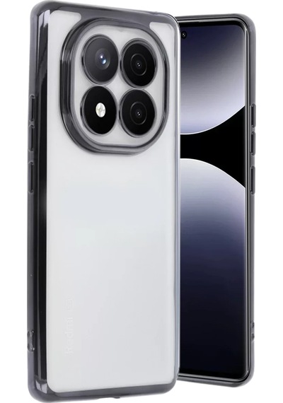 Newface Xiaomi Redmi Note 14 Pro Plus Kılıf Razer Lensli Silikon - Siyah Şeffaf Diğer
