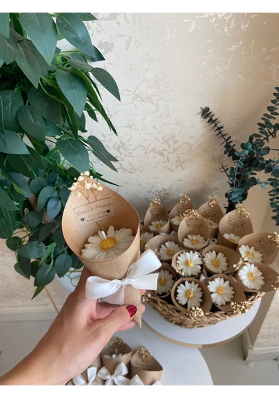 Bernami Mum Pinterest Kişiye Özel Düğün Nişan Söz Kına Sünnet Hediyelik Vanilya Kokulu Buket Mum-30 Adet Diğer