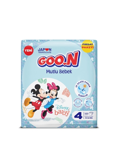 Goon Mutlu Bebek Bebek Bezi 4 Numara Fırsat Paketi 100 Adet