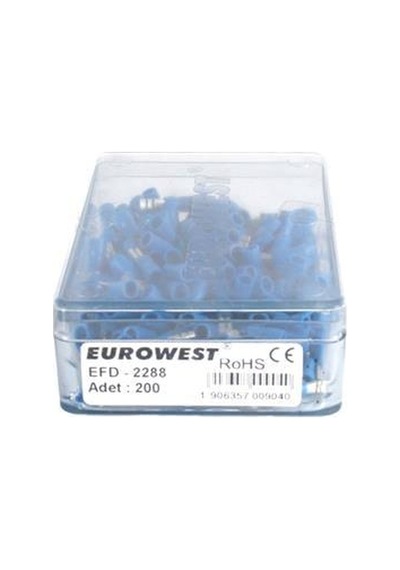 Eurowest 1,50-2,50mm Dişi Faston Tip İzoleli Kablo Ucu - 200 Adet