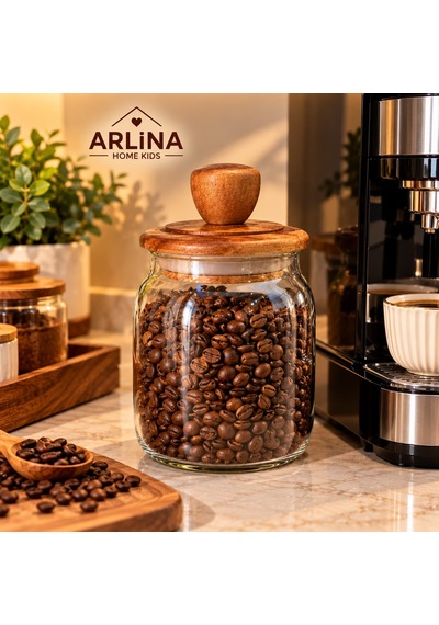 950 Ml Akasya Kapaklı Cam Kavanoz