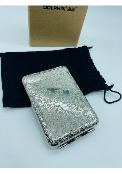 İşlemeli Metal Tabaka Silver Retro Tasarım Lüks Kalite 18'lı Kılıf