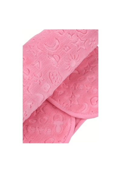 Pembe Bebek Çocuk Battaniyesi Kabartmalı Yumuşak İnce Mevsimlik 90 x 110 CM Örtü Pembe
