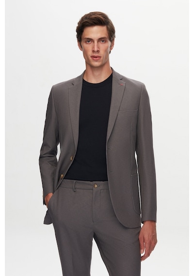 D's Damat Ds Damat Slim Fit Gri Baskılı Kırışmayan Sihirli Takim Elbise 1hc05ım09577m Gri