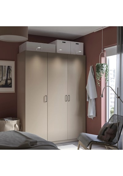 Ikea Bej Ferah Kapaklı Gardırop