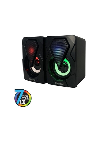 St-1047 Bilgisayar Hoparlörü 1+1 Pc Hoparlörü Usb Speaker Rgb Led