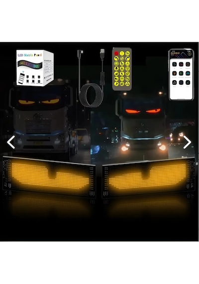 Araç Led Kayan Yazı Emoji Matrix Panel Kişiselleştirilebilir Tele