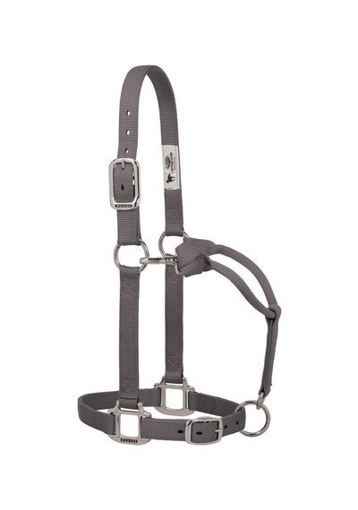 Weaver Leather 35-7375-gh Orijinal Ayarlanabilir Naylon Halter Krom Kaplama Donanım, Grafit, 2,54 Cm Ortalama At