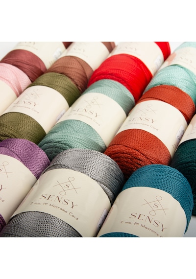 2 Mm - 200 Gr Polyester Makrome Ipi Beyaz 230 M Polyester Makrome Ip Supla Ip Ve Çanta Ipliği