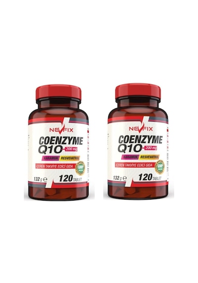 Coenzyme Q10 200 Mg Koenzim Q10 120 Tablet X 2 Kutu 240 Tablet