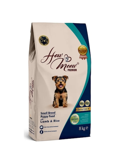 How Meow Yavru Köpek Küçük Irk Kuru Maması Kuzulu Ve Pirinçli - 7+1 Kg