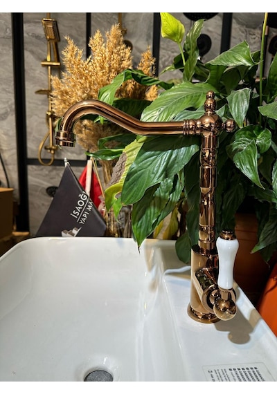 İsaoğlu Yapı Bronz Mutfak Bataryası Vintage Tasarım Evye Armatür Bakır Zen Design Bakır