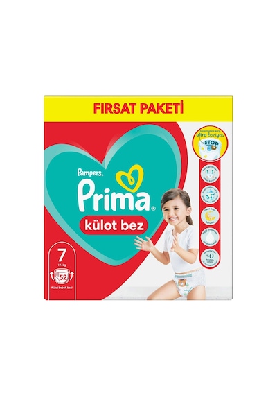 Prima Külot Bez 7 Numara XXL 52 Adet Fırsat Paketi