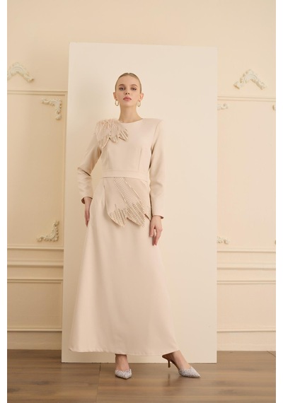 Senna Lırıo Dress Bej BEJ