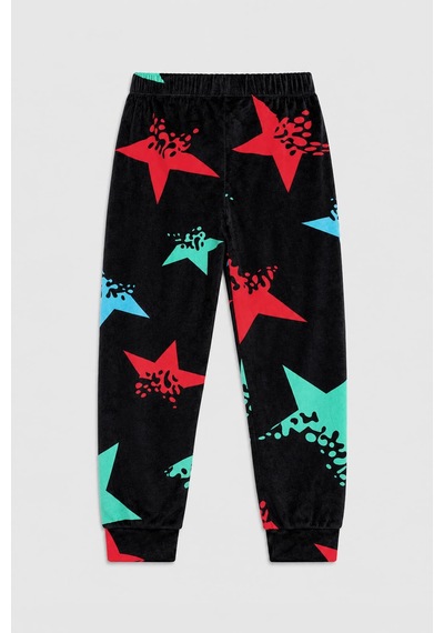 Markapia Erkek Çocuk Yumuşak Kadife Dokulu Pijama Altı Siyah