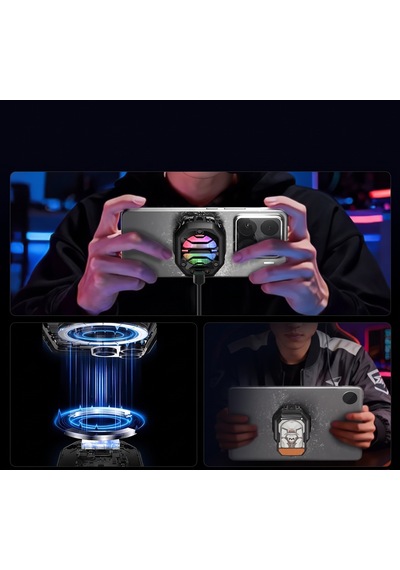 Memo Cx14 E Sporcu -15 Derece Powerbanklı Kablo Destekli Magsafe Rgb Telefon Soğutucu Fan Tablet Fan