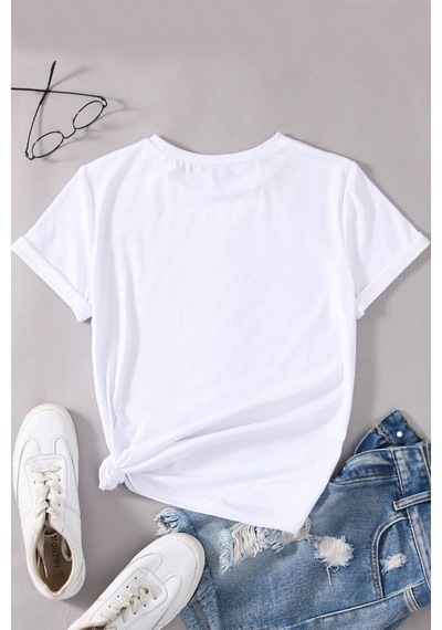 Unisex Uykucu Panda Baskılı Tasarım Tshirt Beyaz