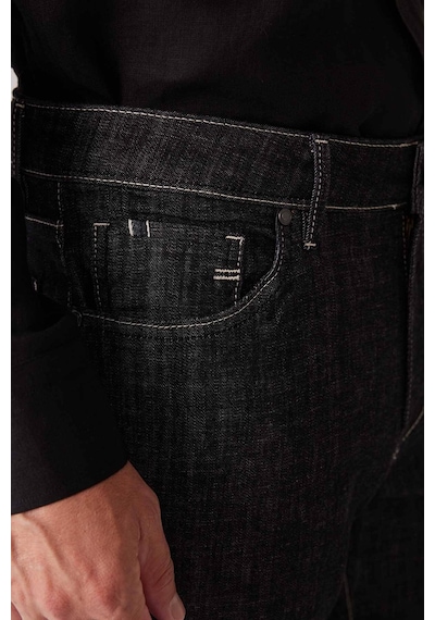 Ysf Erkek Siyah Likralı Pamuklu Regular Fit Jean Kot Pantolon