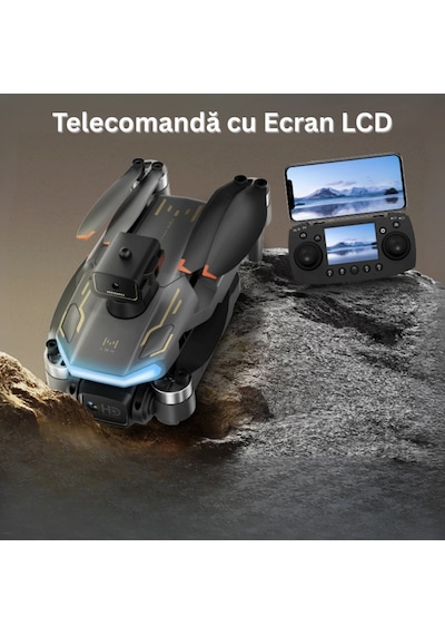 M104 Kameralı Drone Ekranlı Kumanda Optik Akış Hd Çekim 360 Roll Led Işıklı Yedek Pilli