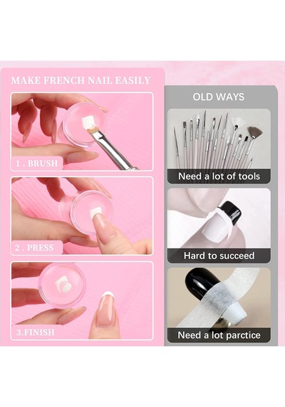 Lexroo Tırnak Süs Damgası, French Stamper, Nail Art, Tırnak Süsleme Aparatı