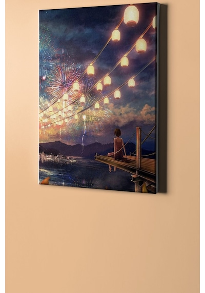 Webstyle Sayılarla Boyama Seti Kasnaklı Işıklı Manzara 40 X 50 Cm
