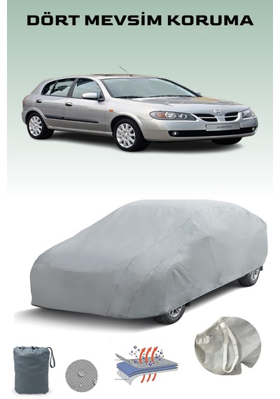 Nissan Almera 1 Hatchback Uyumlu Araba Brandası, Oto Branda, Araba Çadırı, Su-güneş Geçirmez Gri