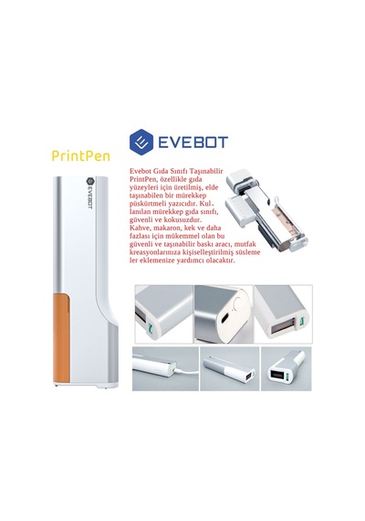 Printpen Pasta Kahve Kağıt Her Yüzeyde Logo Metinler Yazıcı Kalem