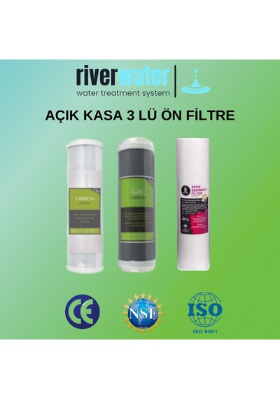 Açık Kasa Su Arıtma Cihazı 3 Lü Ön Filtre Seti