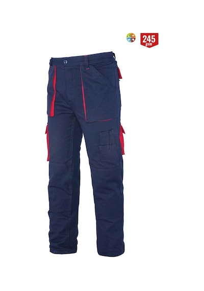 My Form Multi Çok Cepli Harman Kumaş Pantolon-lacıvert Kırmızı Lacivert
